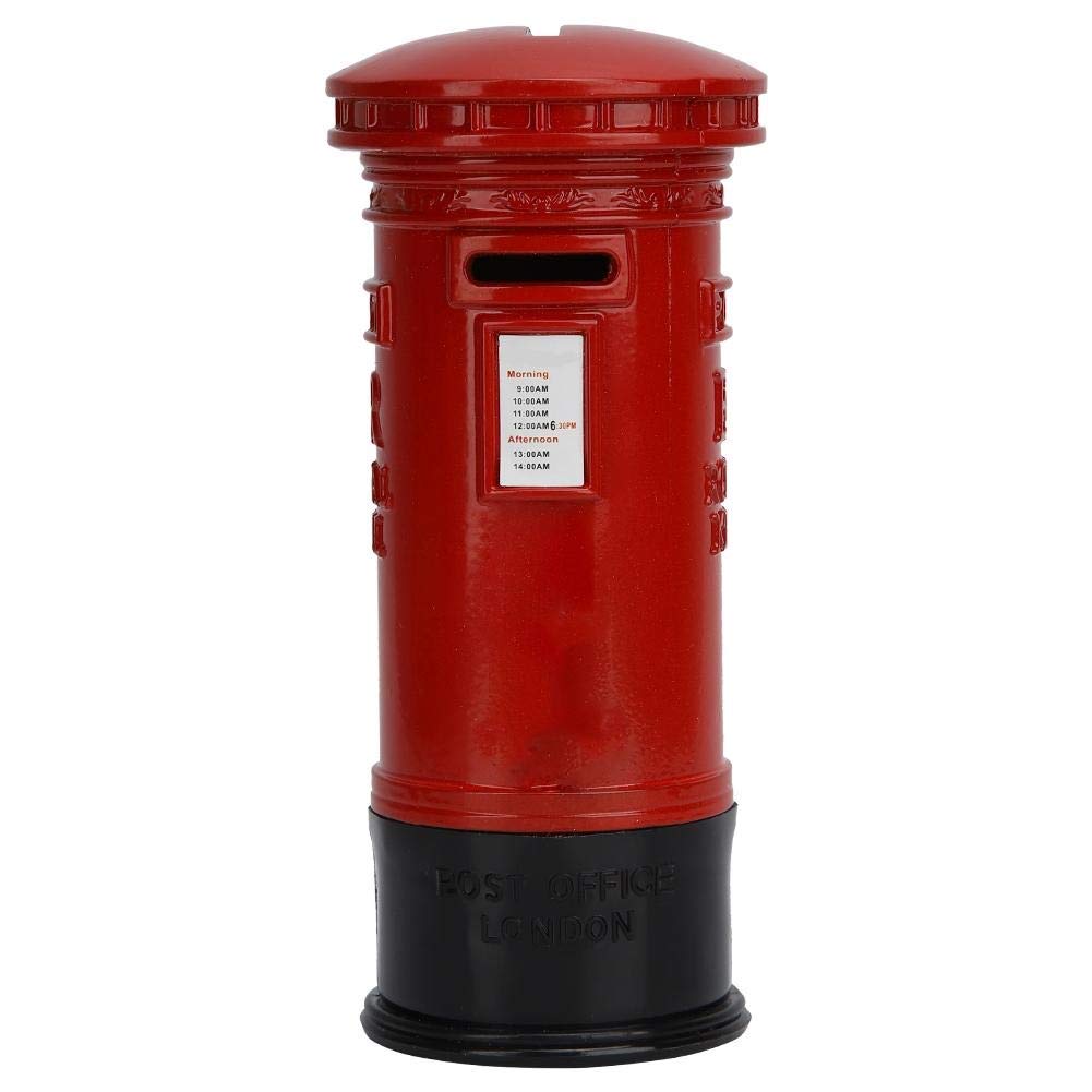 Nikou Money Deposit Box- Vintage Metal London Red Telephone Booth Saving Pot Coin Bank Gift Decoration