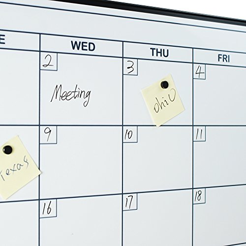 Lockways Dry Erase Calendar Whiteboard, White Board Calendar