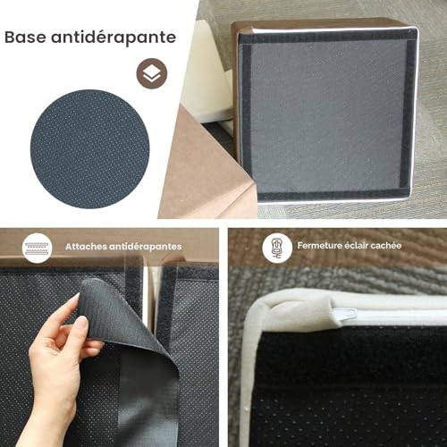 BanaSuper Children's Motor Skills Game | Motor Skills | Educational Foam Blocks with Velcro | Non-Slip Climbing Structure | Climbing Toys | Washable Design & Reinforced Safety, Grey