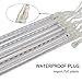 Meteor Shower Rain Lights,Flipcase LED Waterproof Icicle Falling Rain Christmas Lights for Wedding Party Christmas Xmas Tree String Outdoor Lights 30CM 8 Tubes 144 LEDs(White)