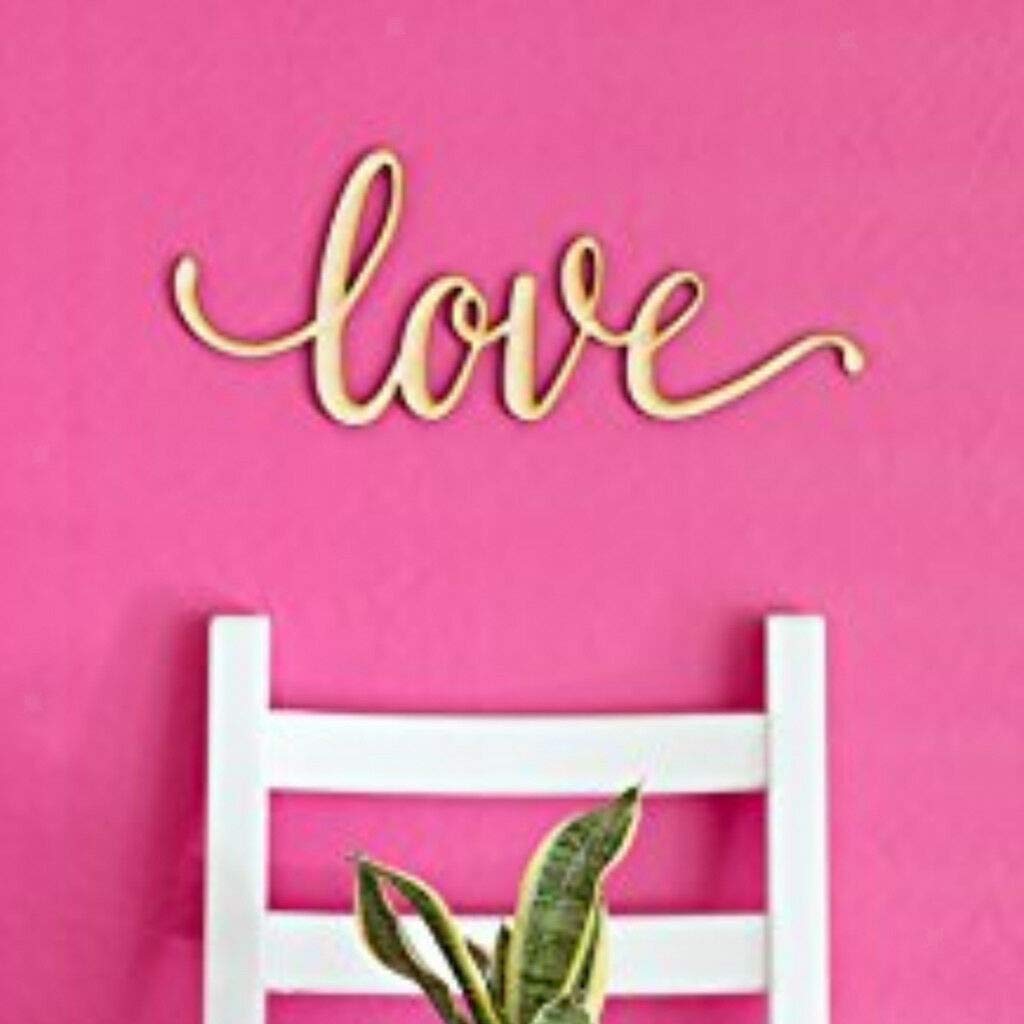 Love Sign Cutout Embellishment for Rustic Wedding Party Decoration DIY