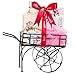 Deluxe Cherry Blossom Bath Body & Spa Set for Women in an Elegant Reusable Wheelbarrow: Shower Gel, Bath Salts, etc with Shea Butter & Vitamin E