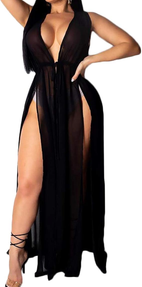 high leg split maxi dress