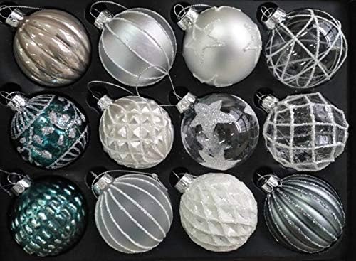 Mc Trend Lot De 12 Boules De Noël élégantes En Verre