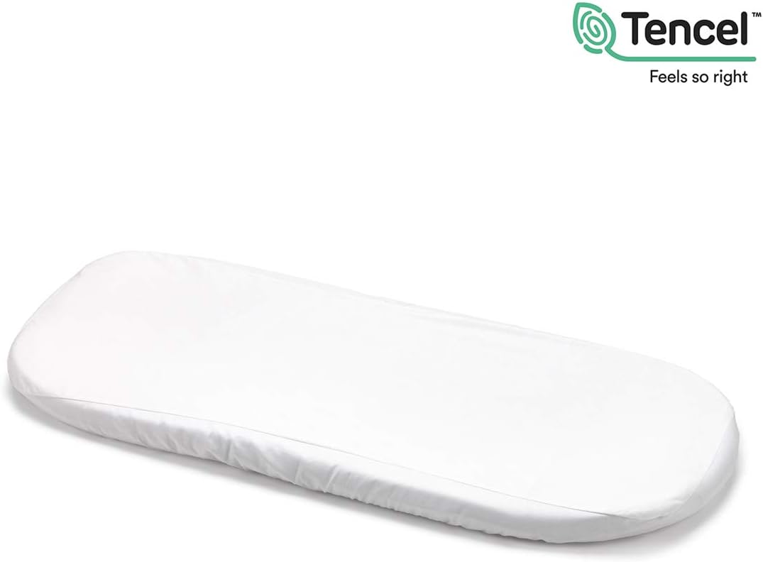 Cambrass Tencel Fitted Waterproof Sheet Basket (35 x 78 cm, Liso E White)