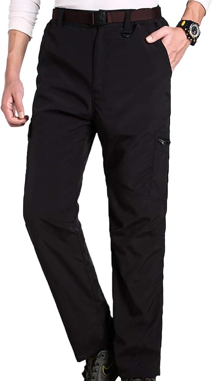 Jessie Kidden Men's Waterproof Snow Pants,Outdoor Fleece Lined Hiking