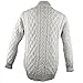  West End Knitwear Mens Merino Wool Full Zip Aran Sweater