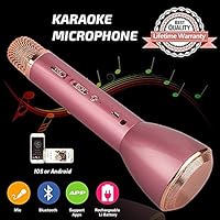 Wireless Karaoke Microphone for Kids, Portable Karaoke Player Machine with Speaker for Home Party KTV Music Singing Playing, Support Phone Android IOS Smartphone PC iPad