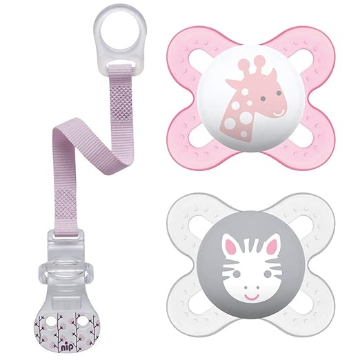 MAM'Skin Soft' Silikon mini-Schnuller Start speziell für Früh- und Neugeborene extra klein // 0-2 Mo. Girl // 2er Set // inkl