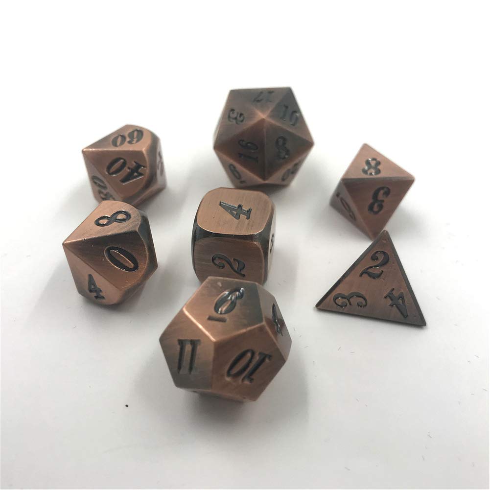 A2 Sril Metall Polyedrische 7-Die Würfel Set Für Dungeons and Dragons
