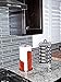 Paper Towel Holder | Brushed Stainless Steel & Iron Accents | Won’t Unravel or Tip Over | Designed for Most Roll Sizes | Vertical Countertop Dispenser (UpGood Paper Porter, True Red)