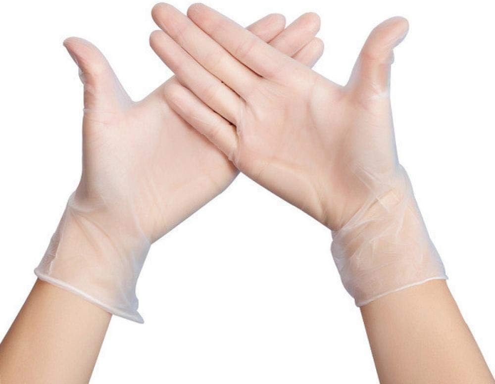 Good Quality 100 Clear Medium Size Disposable Vinyl Gloves Powder-Free Examination-Gloves Latex-Free and Non-woven Shoe cover