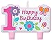 amscan Sweet Birthday Girl Birthday Candle Set,Multicolor,4 Pieces
