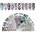 WOKOTO 10 Rolls Shell Pattern Starry Sky Nail Transfer Foil Stickers Wraps Transfer Decals Marble Nail Foil for Nails Art (1.0inchs*39.4inchs / 2.5cm*100cm)