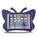 Feitenn iPad Mini 5 Case for Kids, iPad Mini Case Cover, 3D Cartoon Butterfly Non-Toxic Lightweight EVA Shockproof Drop Proof Stand Bumper for Ipad Mini 5 / Mini 4 / Mini 3 / Mini 2 / Mini 1 (Purple)