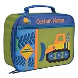 Personalized Classic Construction Truck Lunch Box - CUSTOM NAME