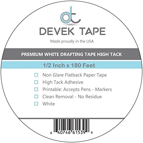 Devek Premium Drafting Tape White High Tack (0.5)