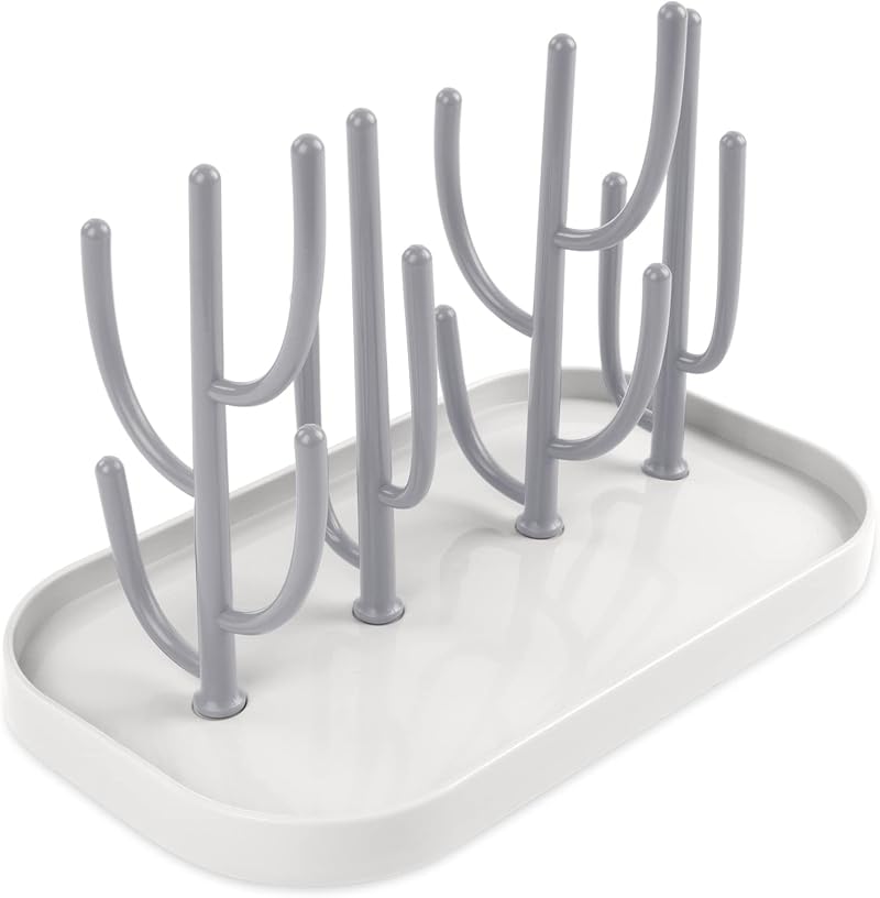 Vicloon Baby Bottle Drying Rack with 12 Detachable Brackets Grey