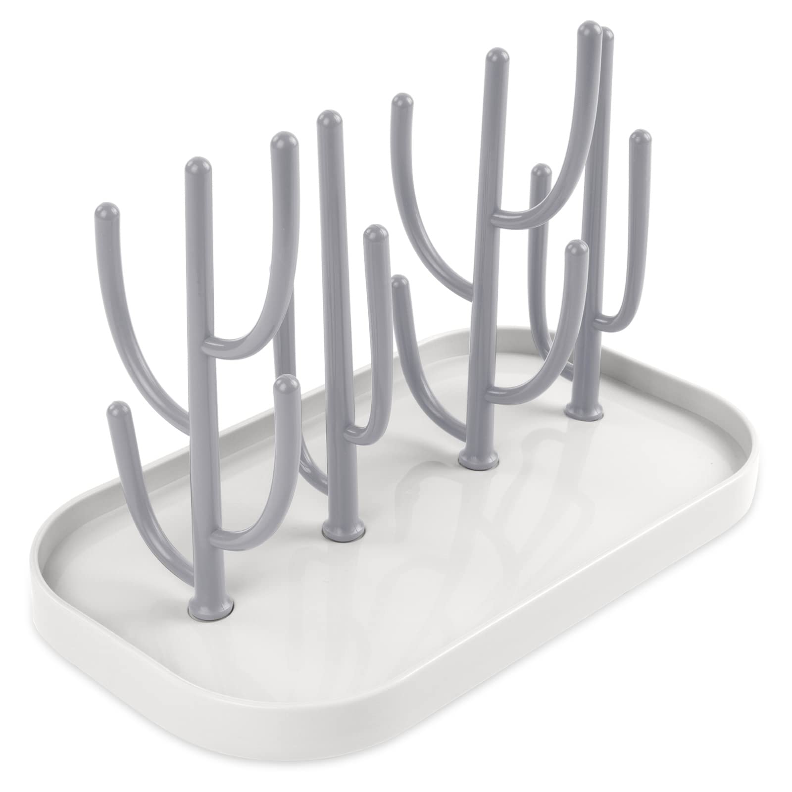 Vicloon Baby Bottle Drain Rack,Feeding Cup Holder with Detachable Brackets,Multifunctional Bottle Storage Drying Rack for Bottles,Teats,Cups,Reusable Baby Bottle Holder Baby Accessories(Grey)