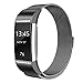 SWEES Metal Bands Compatible Fitbit Charge 2, Milanese Stainless Steel Metal Magnetic Replacement Wristband Small & Large (5.5