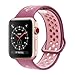 YC YANCH Greatou Compatible for Apple Watch Band 38mm,Soft Silicone Sport Band Replacement Wrist Strap Compatible for iWatch Apple Watch Series 3/2/1,Nike+,Sport,Edition,M/L,Violetdust Plumfog