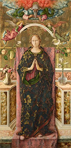 'Carlo Crivelli The Immaculate Conception ' Oil Painting, 18 X 38 Inch / 46 X 96 Cm ,printed On Polyster Canvas ,this High Definition Art Decorative Prints On Canvas Is Perfectly Suitalbe For Home Theater Decor And Home Decor And Gifts