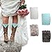 FAYBOX Women Lace Floral Boot Cuffs Leg Warmer Socks Pack of 4 BU