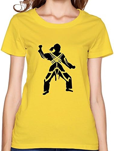Women's Tribal Martial Arts Female T-shirts,Yellow Tee Shirt By HGiorgis M Yellow