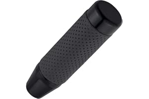 Abfer 5' Aluminum Alloy Car Shifter Knob, Heavy Weighted Gear Lever Stick Shift Handle Fit Most Automatic Manual Vehicle (Black)