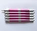 Microblading Hand Tool 5Pcs Double Head Round Shading Needle and Flex Blades Manual Microblade Needle Handle - QMYBrow