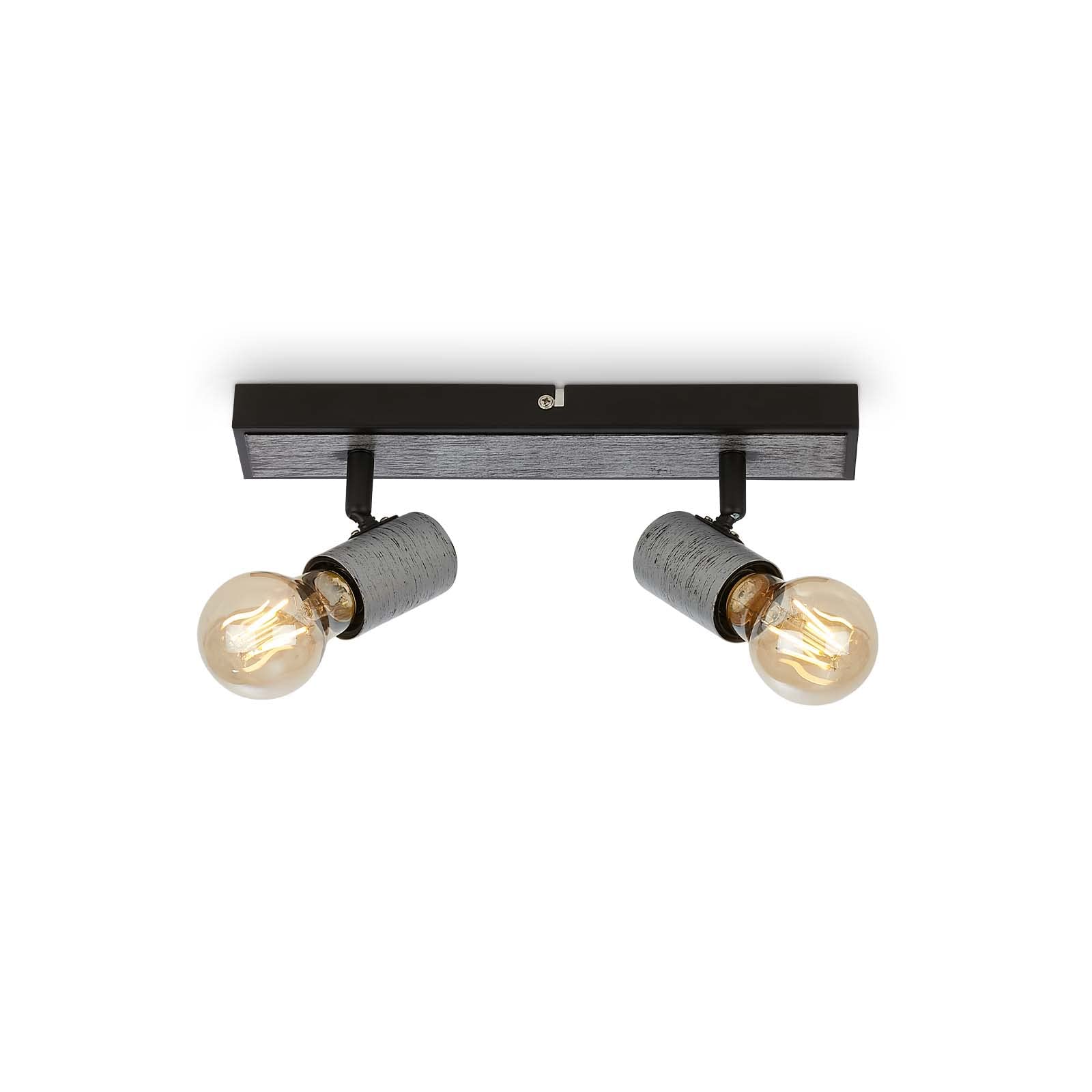 BRILONER Leuchten - Ceiling Spotlight, Pivoting Ceiling Light, 2X E27 Sockets, Silver-Crafted, 300 x 50 x 110 mm
