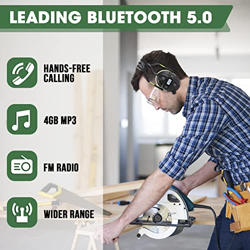 SURGEDO Bluetooth Hearing Protection Headphones, FM Radio Headphones