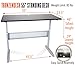Stand Steady Tranzendesk 55 Inch Standing Desk | Easy Crank Height Adjustable Sit to Stand Workstation | Modern Ergonomic Desk Supports 3 Monitors | Ideal for Home & Office (Black/Silver)