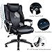 VANBOW Leather Memory Foam Office Chair - Adjustable Lumbar Support Knob and Tilt Angle High Back Executive Computer Desk Chair, Thick Padding for Comfort Ergonomic Design for Lumbar Support, Black