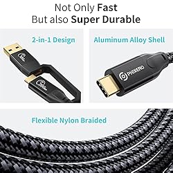 PHIXERO USB C to USB C Cable 1Ft, 20Gbps Data