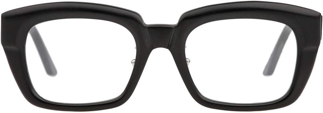 Kuboraum Maske L5 Sculptural Rectangular Chunky Acetate Eyeglasses in BM Matte Black for Prescription Lenses and Original Case