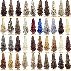 22 Inch Long Wavy Hair Ponytail Synthetic Wrap On