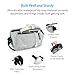 Travel Money Belt RFID Blocking Hidden Wallet Passport Holder Anti-Theft（Gray)