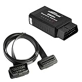 ELECLOVER Konnwei Bluetooth OBDII Scan Tool for Android Devices with 3 Inches Extension Flat Ribbon Cable (15 Years OBD Scan Tool Manufacturing Experience)