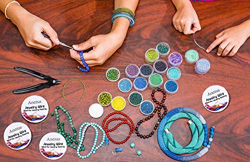 image for Jewelry Wire, Anezus Jewelry Making Tools Kit with 6 Rolls 24 Gauge Be