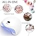 UV LED Nail Lamp,Nail Dryer LED UV Nail Light for Gels Polishes with Sensor 6 Timer SJXING 48W/24W SUN5