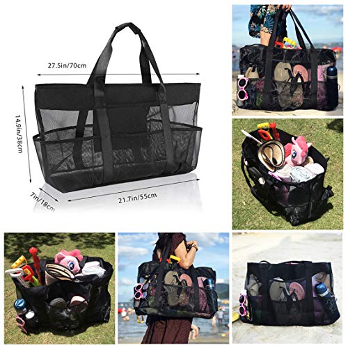 Oversized Mesh Beach Bag Extra Large Mesh Tote Bag Beach Toy Bag with