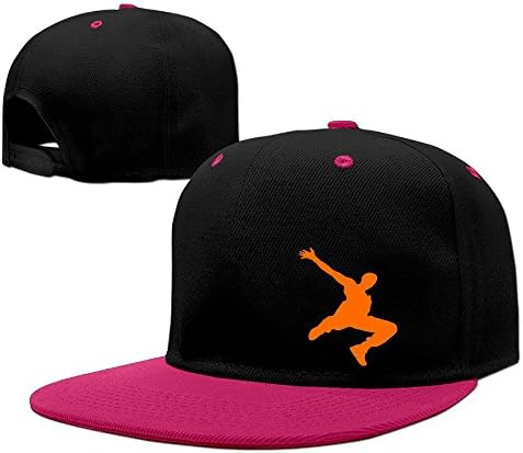 Parkour Dancer Hip Hop Baseball Caps Comfortable Flat Bill Plain Snapback Hats Pink
