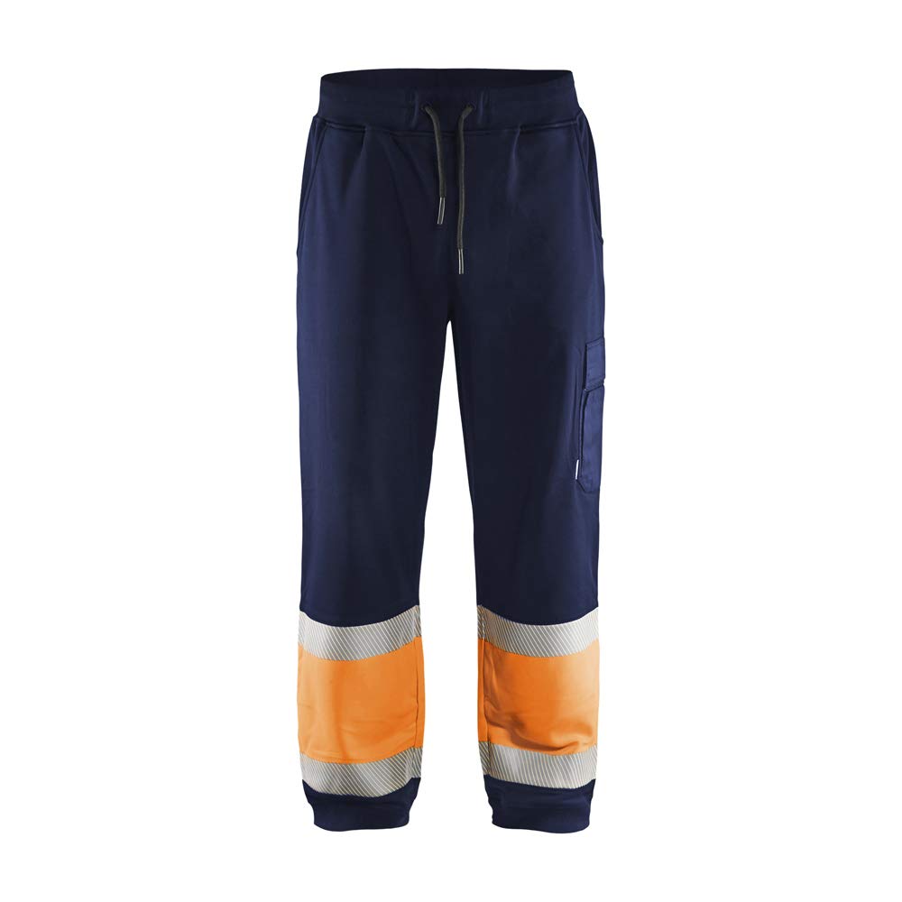 Blaklader 154925268953M Sweat Pants - Navy/Orange, Size Medium