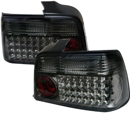 Redlines TL-BE3692-4D-LED-SM Smoke Medium LED Tail Light for BMW E36 3-Series'92-'98 4DR - Pair