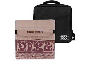TODO The Nile Travel Cajon: 3-Tone Portable Cajon with Adjustable Snare, Handcrafted & Includes Carry Bag - for Adults and Kids(4-Sided)