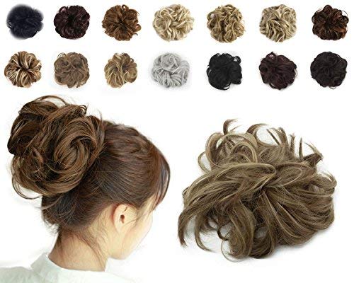 Haironline Scrunchie Bun up Do Hair Piece Hair Ribbon Ponytail Extensions Wavy Curly