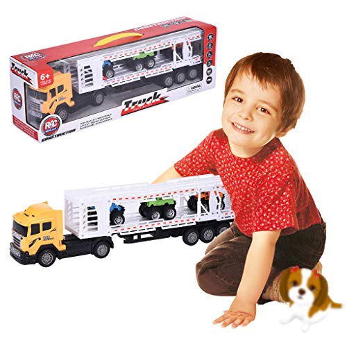 Livoty Double-Layer Car Carrier Truck Tractor & Loading with Three Taxis Set Remotely Controlled - Shipping from USA