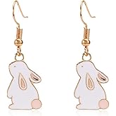 Easter Earrings for Women Cute Easter Bunny Rabbit Egg Animal Earrings Jewelry for Women