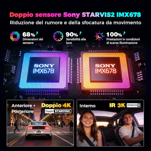 DDPAI Z90 Master 3 Kanal Dashcam Vorne Hinten Innen (4K+4K+3K), Dual STARVIS 2 IMX678 3 HDR Dashcam Car, 64GB EMMC+128GB Karte Dash Cam, Inkl.CPL, Nacht, GPS/ADAS/KI, WLAN, 4G LTE, 24H Park WWache,IPS